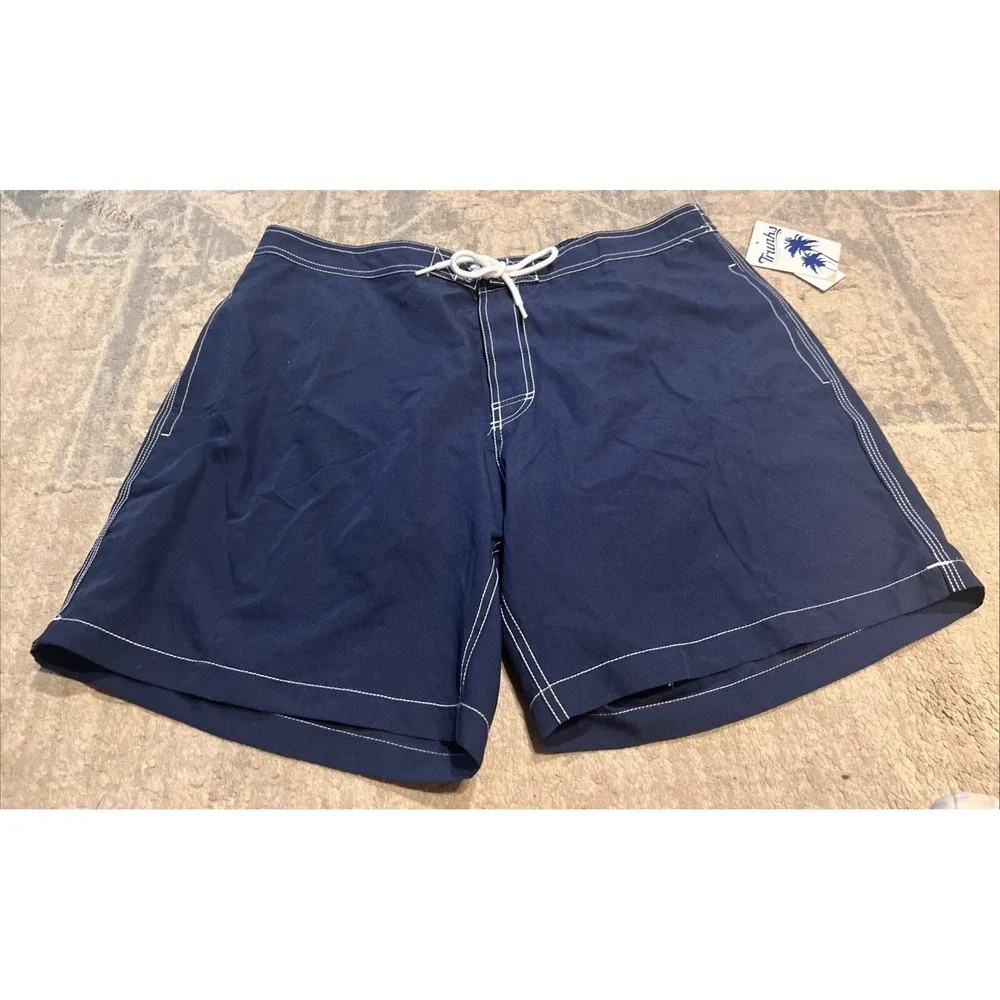 NEW‎ MENS TRUNKS Surf & Swim Co Board Swami Blue Swim Shorts Sz XXL 2XL